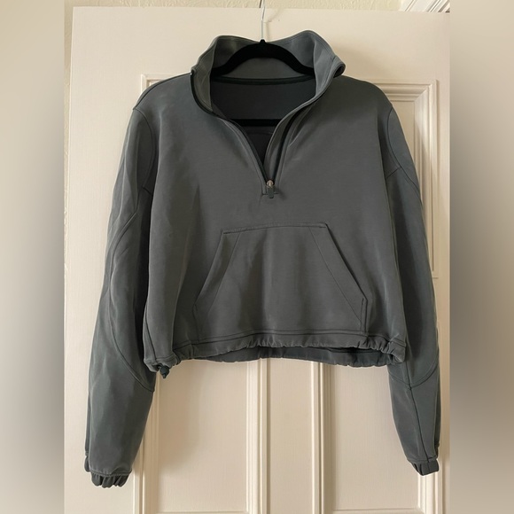 Lululemon Softstreme Half Zip in Rainforest Green size 4 - Picture 3 of 5